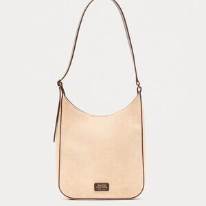 Frances Valentine Sadie Shoulder Bag Suede in Oyster